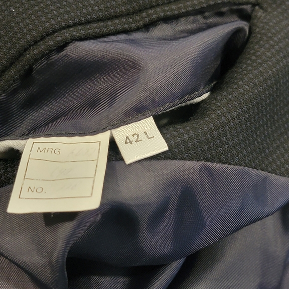 42L Men's Dario Di Napoli Blazer Black 3 Button Italian Wool Sport Coat - Picture 9 of 9